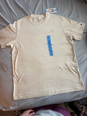 Champion Short Sleeve Crewneck T-Shirt in Cream
